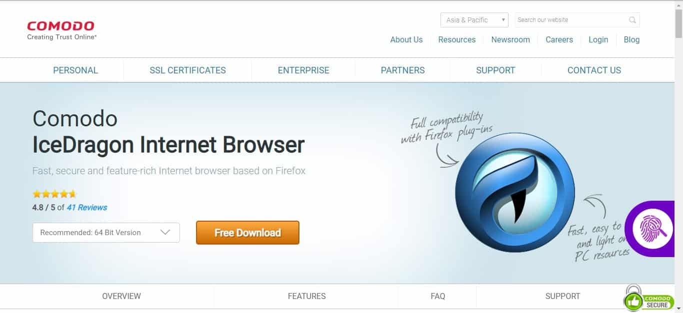 download comodo dragon browser terbaru