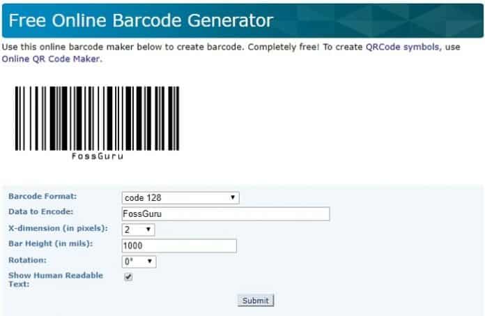 personal barcode maker