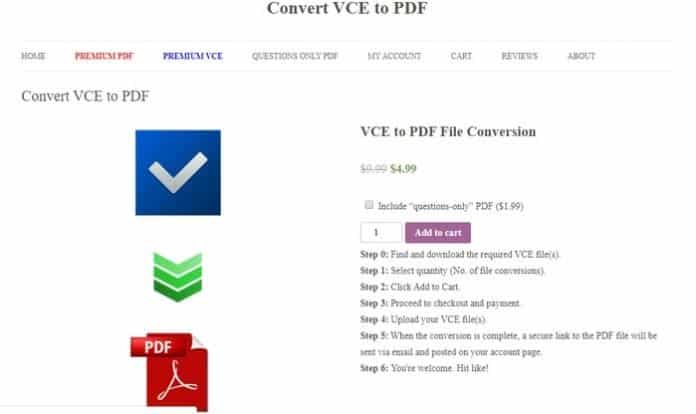 vce to pdf without vce designer
