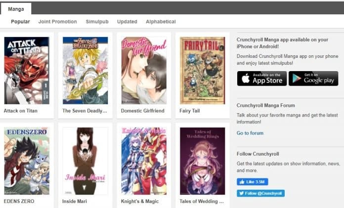 manga websites free