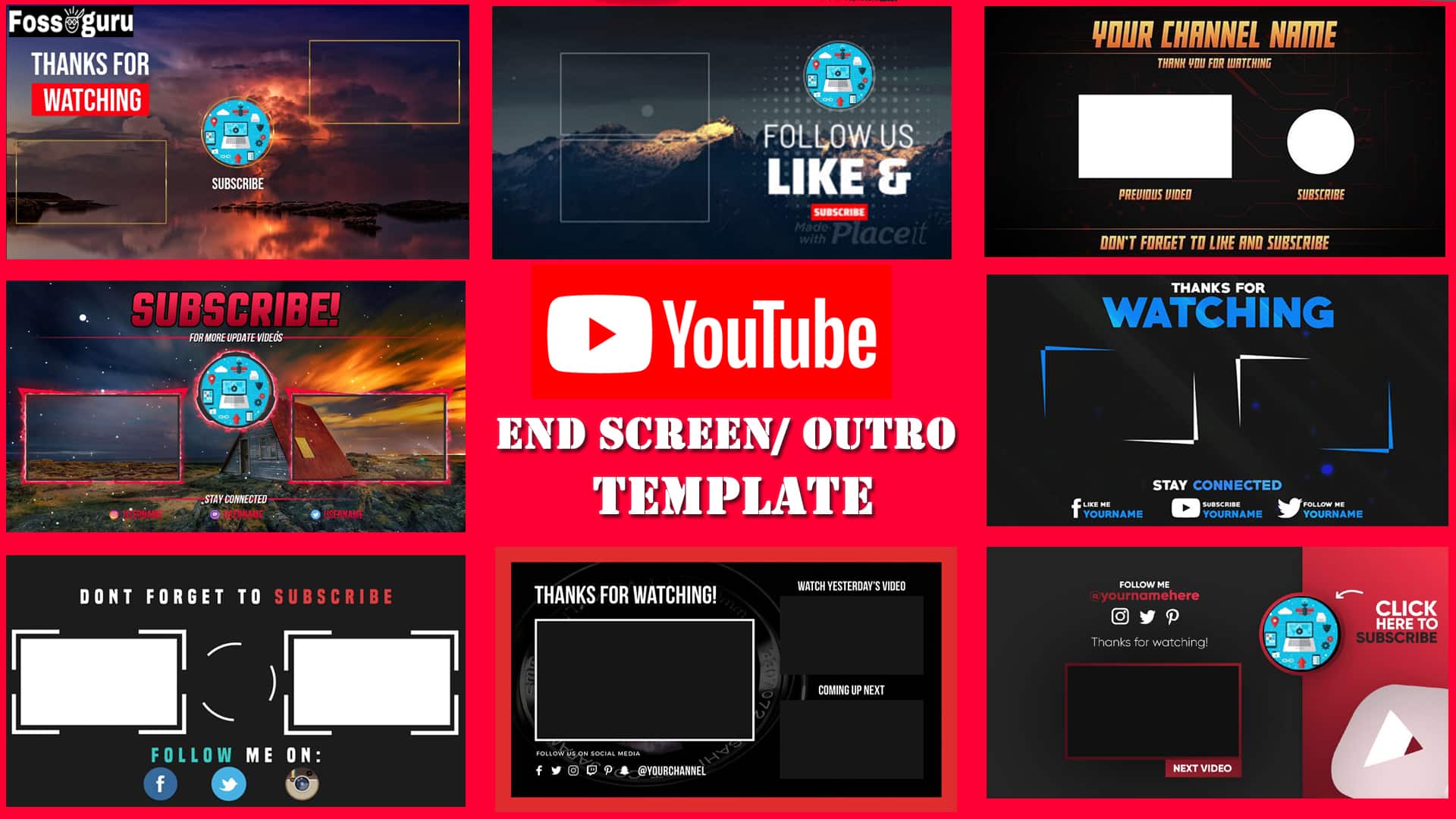 free youtube end screen template final cut pro